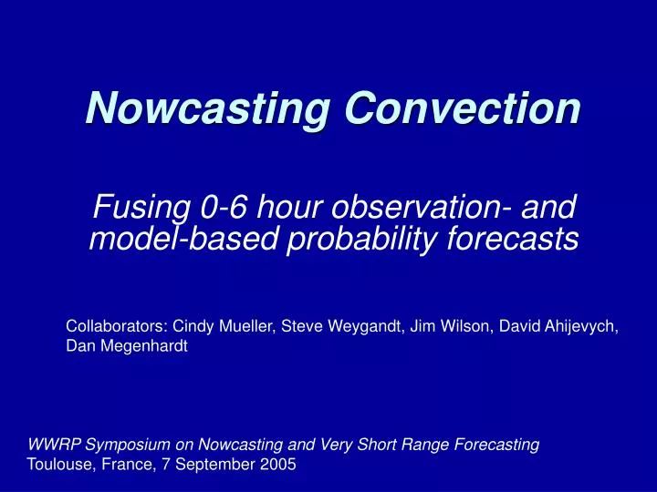 nowcasting convection