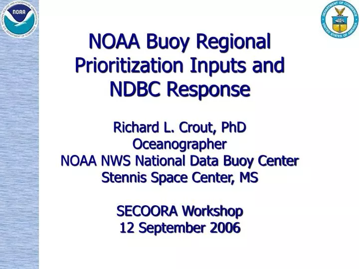 noaa buoy regional prioritization inputs and ndbc response