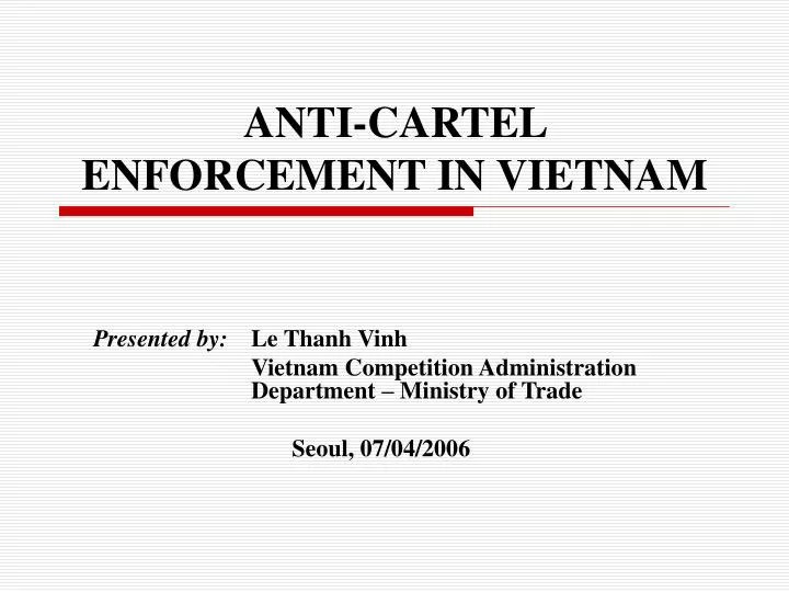 anti cartel enforcement in vietnam