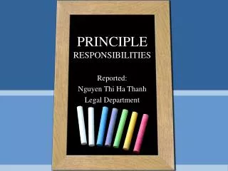 PRINCIPLE RESPONSIBILITIES