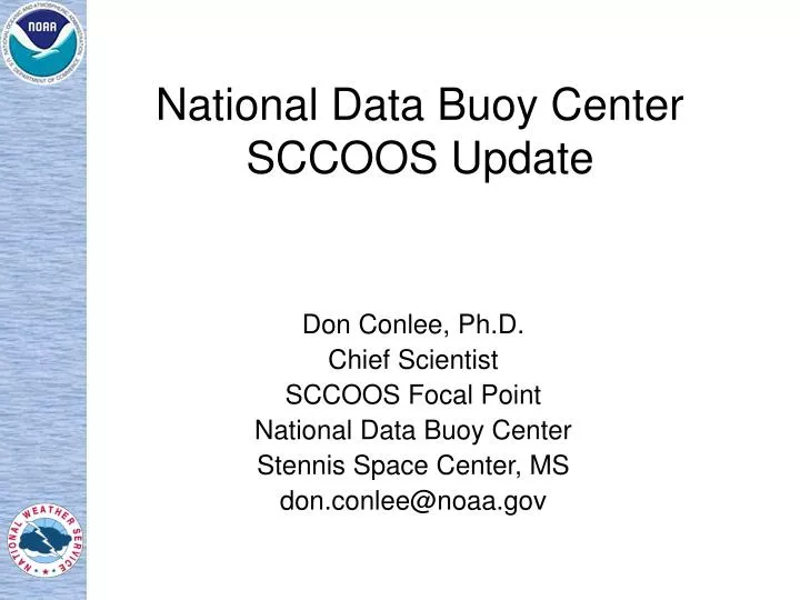 national data buoy center sccoos update
