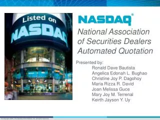 National Association of Securities Dealers Automated Quotation