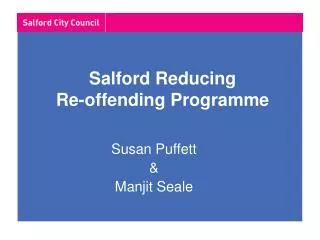 Salford Reducing Re-offending Programme
