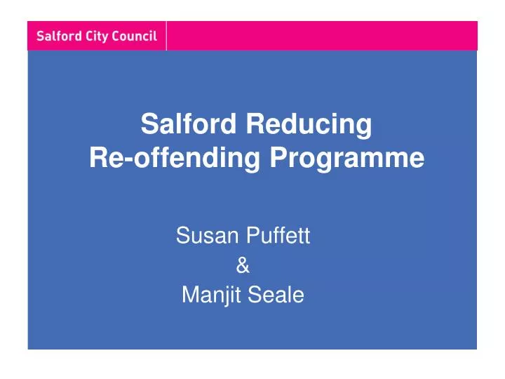 salford reducing re offending programme