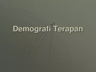 demografi terapan