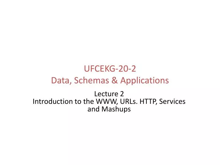 ufcekg 20 2 data schemas applications