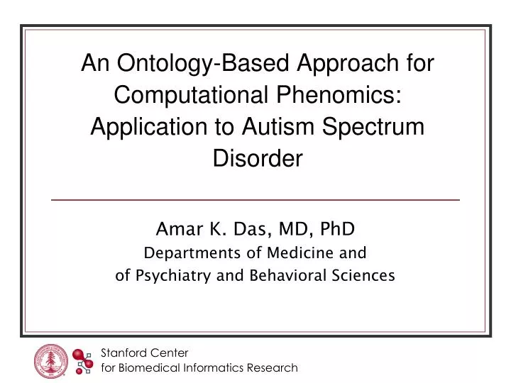 an ontology based approach for computational phenomics application to autism spectrum disorder