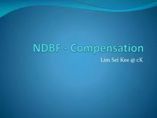 NDBF - Compensation