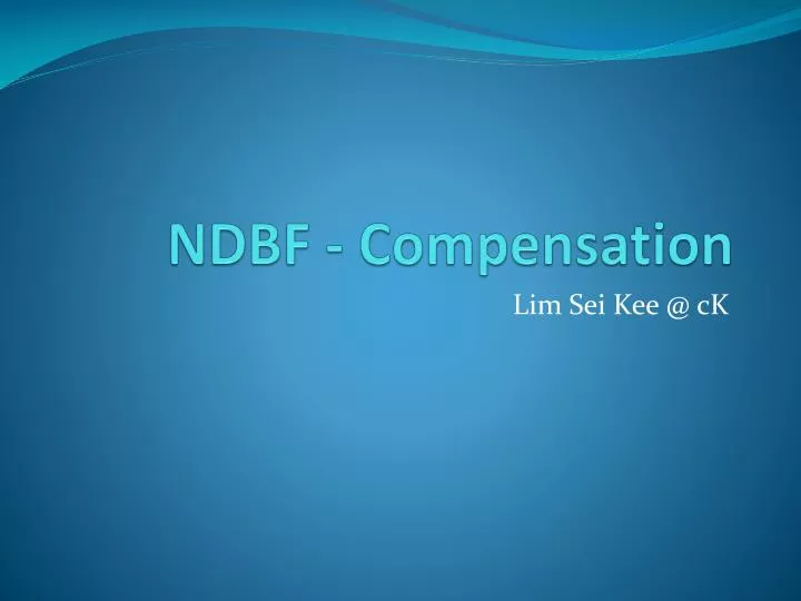 ndbf compensation