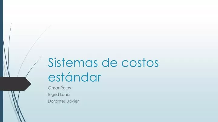 sistemas de costos est ndar