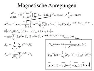 Magnetische Anregungen