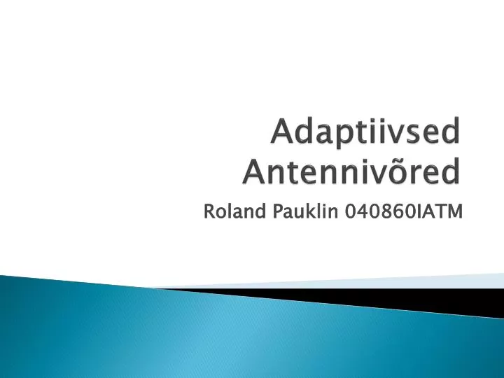 adaptiivsed antenniv red