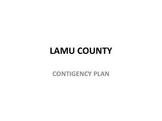 LAMU COUNTY