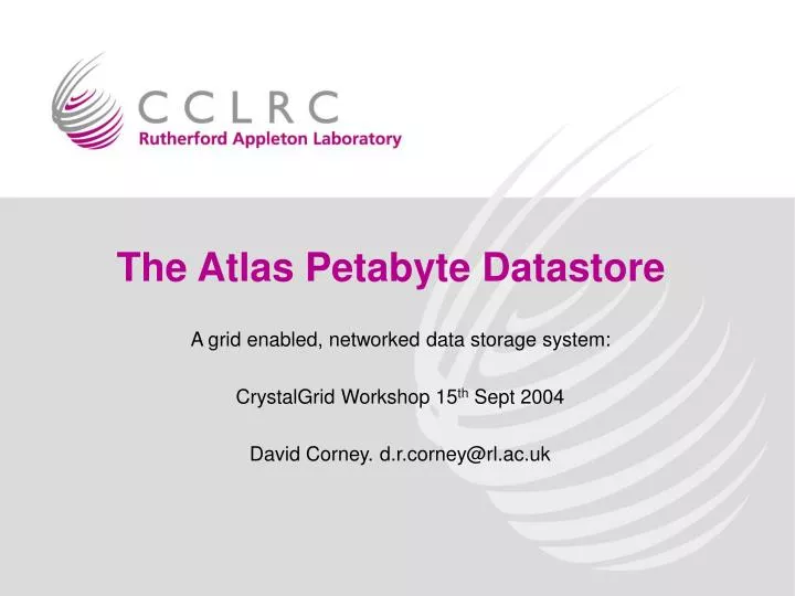 the atlas petabyte datastore
