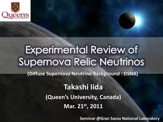 Experimental Review of Supernova Relic Neutrinos