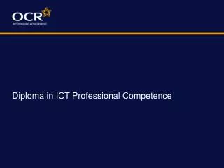 Diploma in ICT Professional Competence