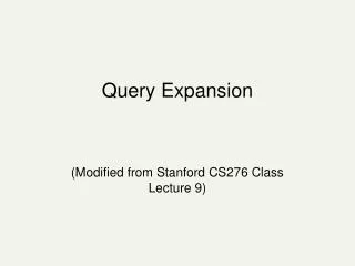 Query Expansion