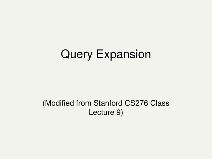 query expansion