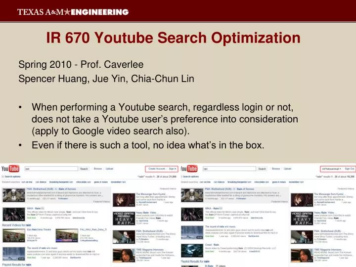 ir 670 youtube search optimization