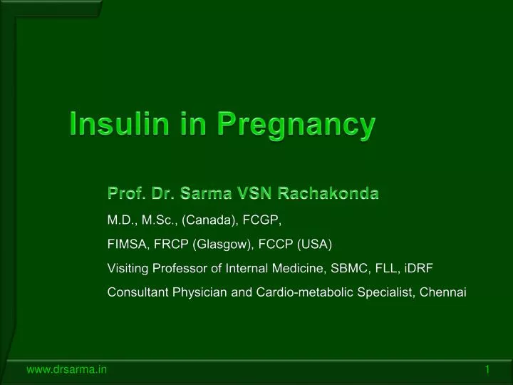 insulin in pregnancy
