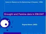 Drought and Famine data in EM-DAT