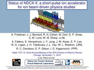 Status of NDCX-II, a short-pulse ion accelerator for ion beam-driven physics studies *