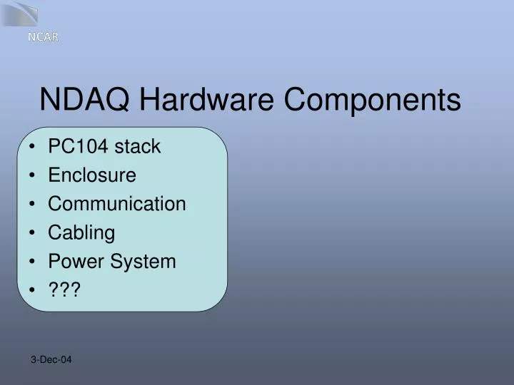 ndaq hardware components