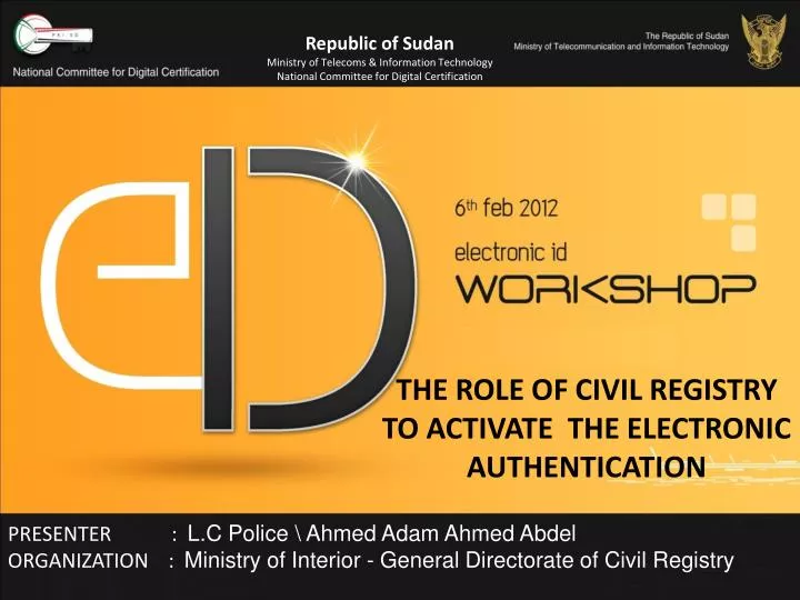 the role of civil registry to activate the electronic authentication