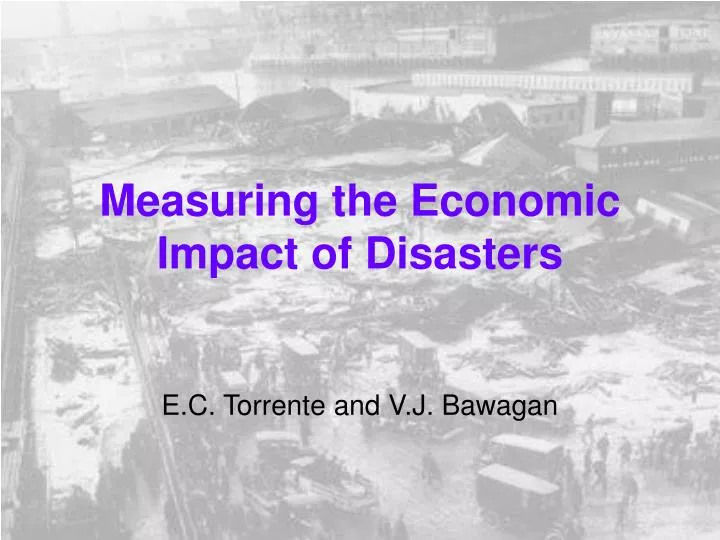 measuring the economic impact of disasters