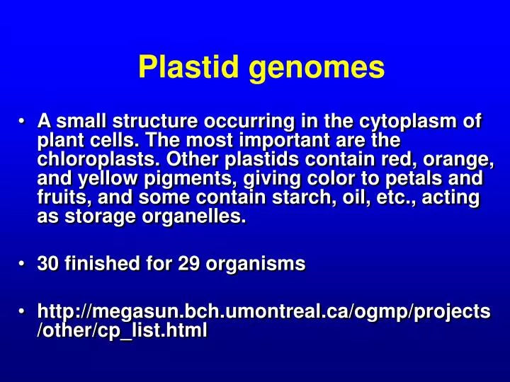 plastid genomes