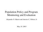 Population Policy and Program Monitoring and Evaluation - slide 1