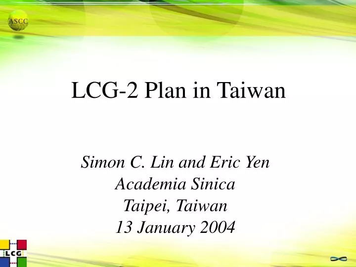 lcg 2 plan in taiwan