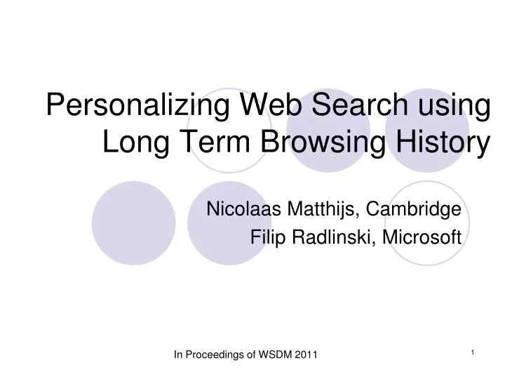 personalizing web search using long term browsing history