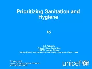 Prioritizing Sanitation and Hygiene