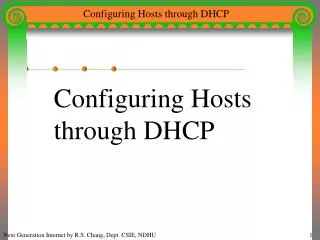 Configuring Hosts through DHCP