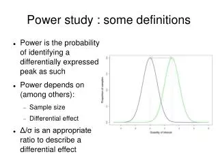 Power study : some definitions