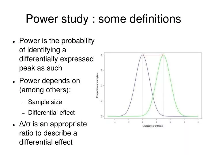 power study some definitions