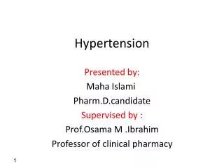 H ypertension