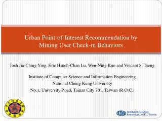 Urban Point-of-Interest Recommendation by Mining User Check-in Behaviors