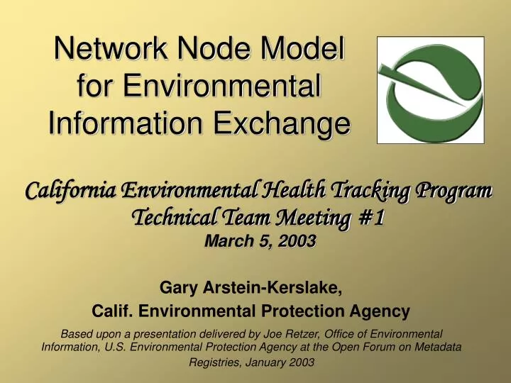 network node model for environmental information exchange