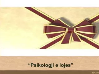 psikologji e lojes