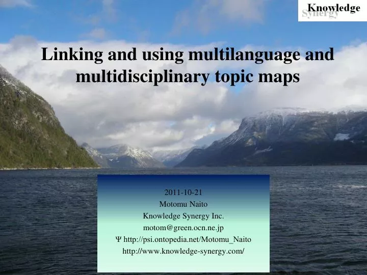 linking and using multilanguage and multidisciplinary topic maps