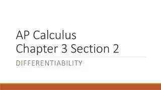 AP Calculus Chapter 3 Section 2