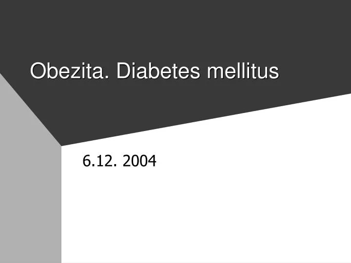 obezita diabetes mellitus