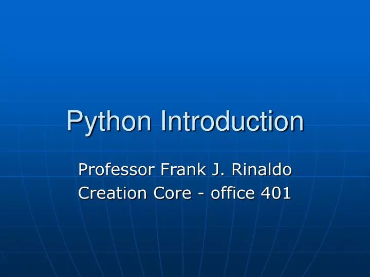 python introduction