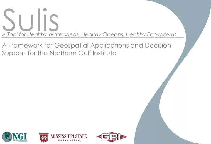 a framework for geospatial applications and decision support for the northern gulf institute