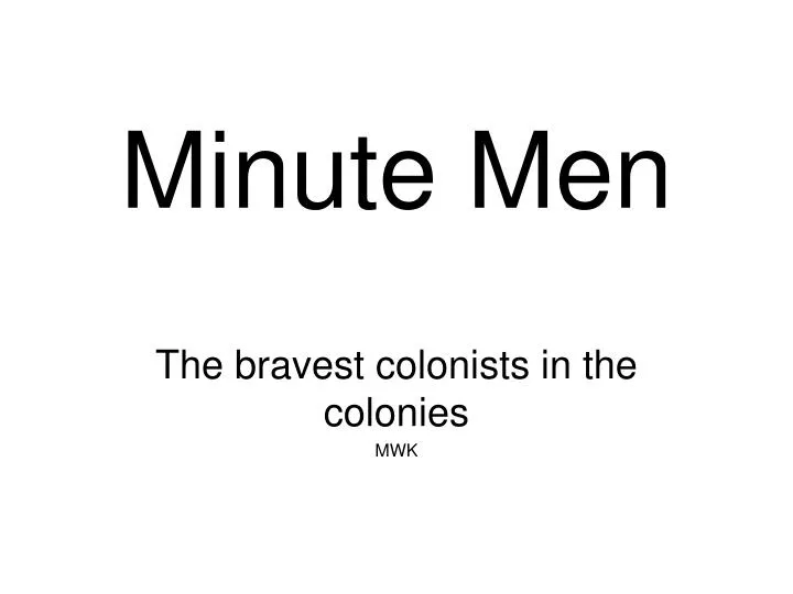 minute men
