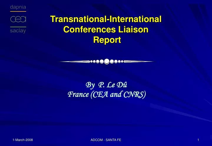 transnational international conferences liaison report