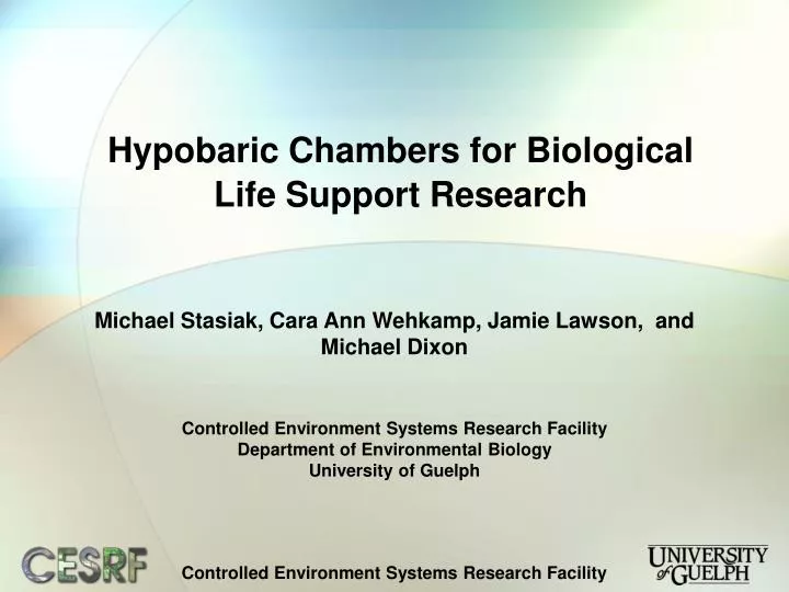 hypobaric chambers for biological life support research