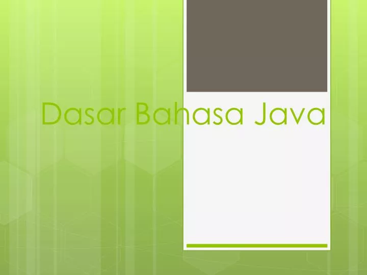 dasar bahasa java